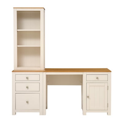 Desk with Bookcase and Filing Cabinet