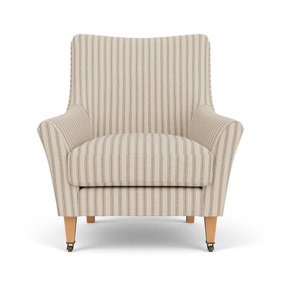 Armchair - Sage - Kingham Stripe