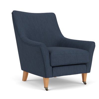 Armchair - Indigo - Luxury Italian Linen