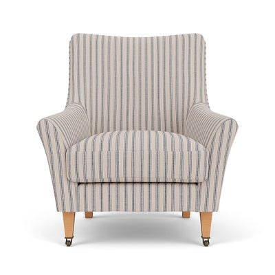 Armchair - Indigo - Kingham Stripe