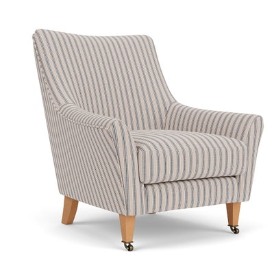 Armchair - Indigo - Kingham Stripe