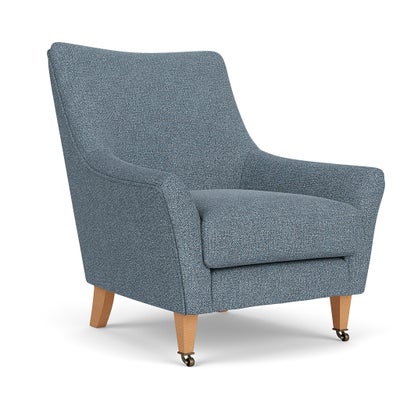 Armchair - Mid Blue - Aquaclean Oxford