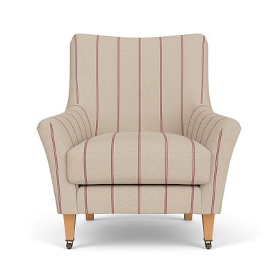 Armchair - Raspberry - Compton Stripe