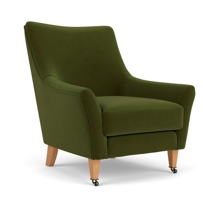 Armchair - Forest Green - Matt Velvet