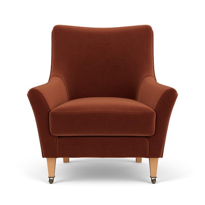 Armchair - Brick - Matt Velvet