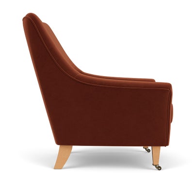 Armchair - Brick - Matt Velvet