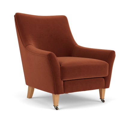 Armchair - Brick - Matt Velvet