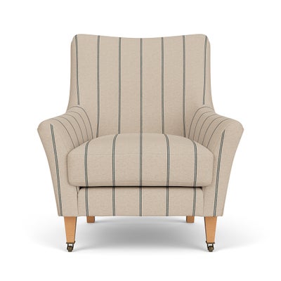 Armchair - Charcoal - Compton Stripe