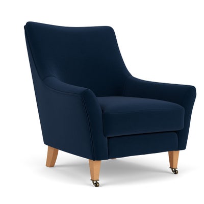 Armchair - Deep Blue - Matt Velvet