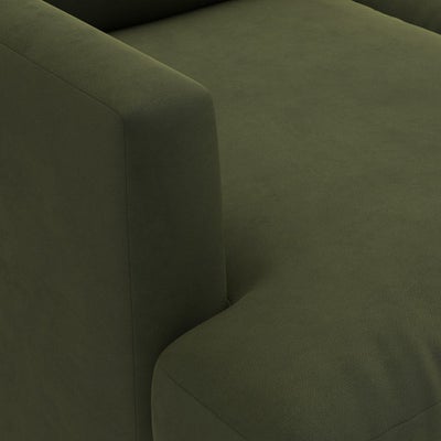 Chaise Large Right Hand - Forest Green - Matt Velvet