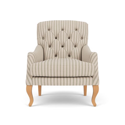 Armchair - Sage - Kingham Stripe