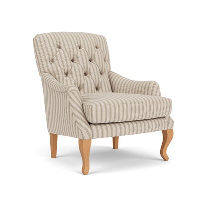 Armchair - Sage - Kingham Stripe