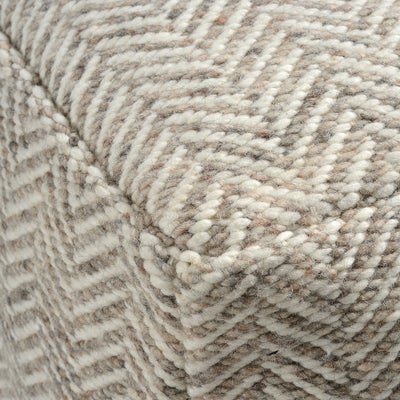 Milton Herringbone Pouffe - Natural