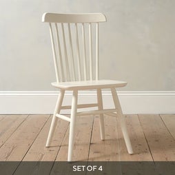 Spindleback Set of 4 Dining Chairs - Classic Cream