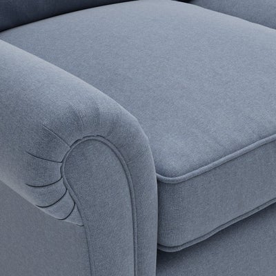 Chaise Large Right Hand - Indigo - House linen mix