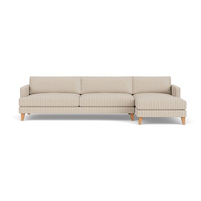 Chaise Extra Large Right Hand - Sage - Kingham Stripe