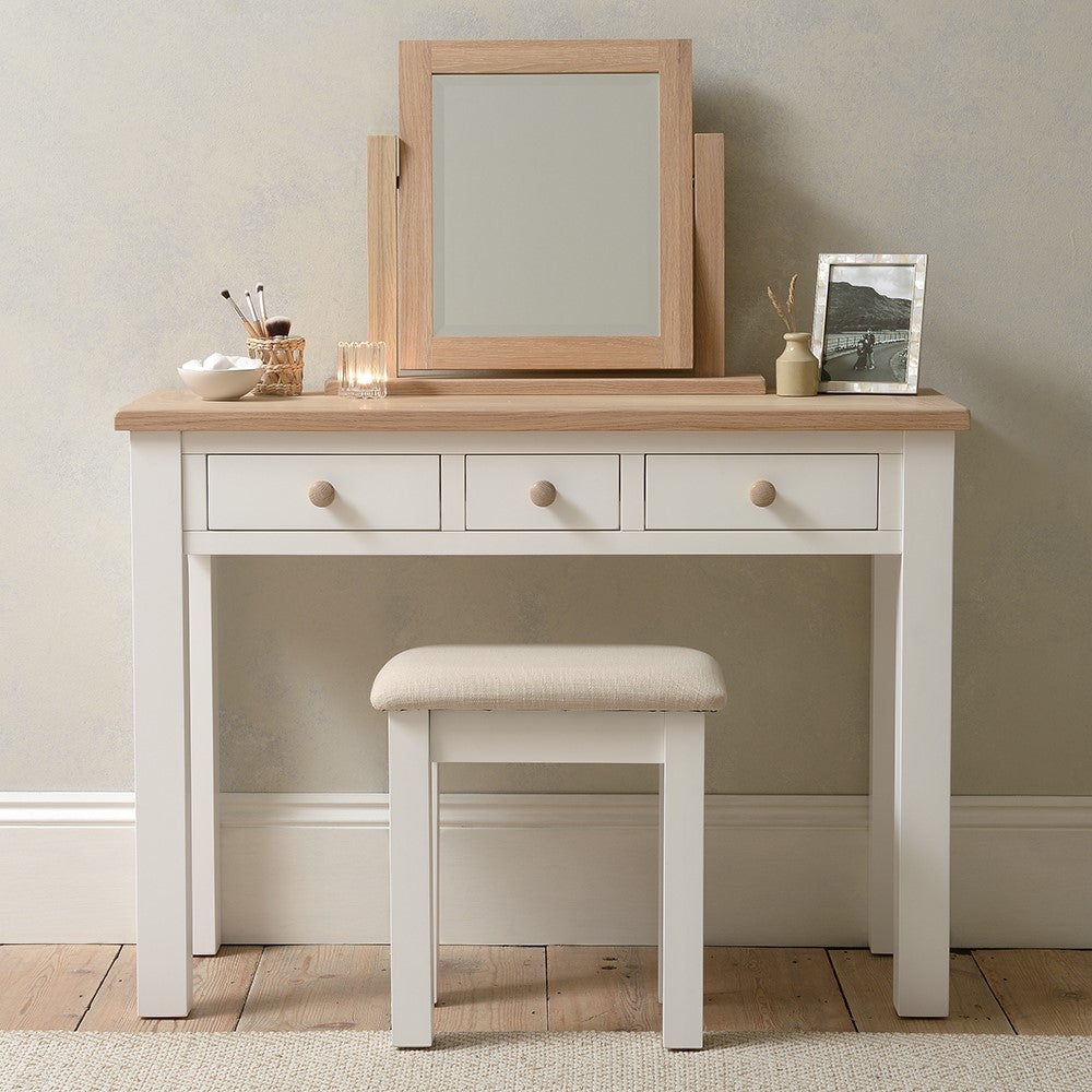 white christmas dresses Brixham Country Cream 3 Drawer Vanity Dressing Table main image 0