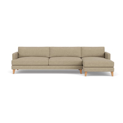 Chaise Extra Large Right Hand - Apple - Rustic Weave