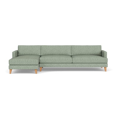 Chaise Extra Large Left Hand - Lake - Herringbone Weave