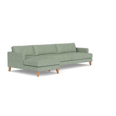 Chaise Extra Large Left Hand - Lake - Herringbone Weave