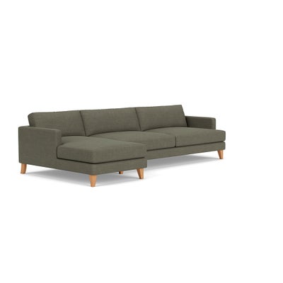 Chaise Extra Large Left Hand - Deep Forest - Rustic Weave