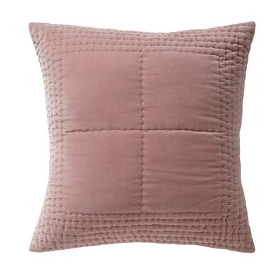 Luxury Cotton Velvet Dusky Pink Cushion and Bedspread Bundle