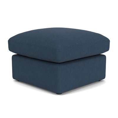 Foot Stool - Indigo - House Linen Mix