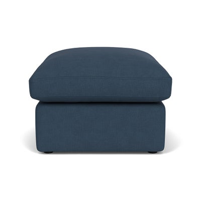 Foot Stool - Indigo - House Linen Mix
