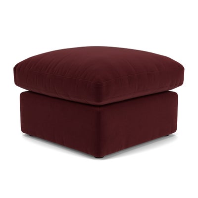 Foot Stool - Dark Rosehip - Matt Velvet
