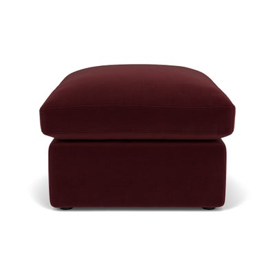 Foot Stool - Dark Rosehip - Matt Velvet