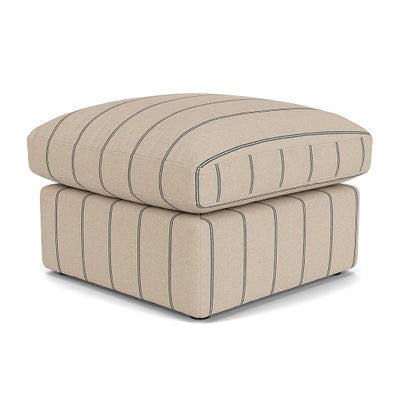 Foot Stool - Charcoal - Compton Stripe