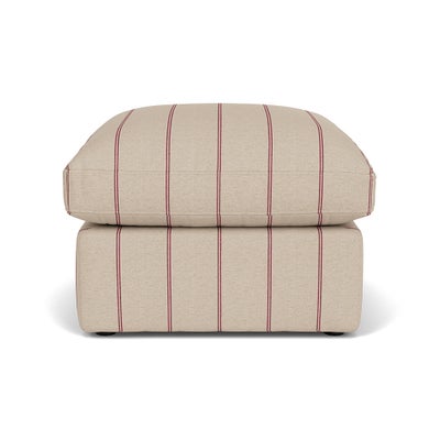 Foot Stool - Raspberry - Compton Stripe