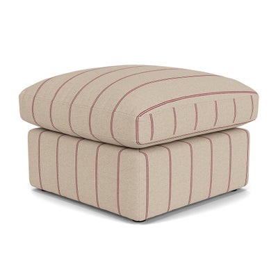 Foot Stool - Raspberry - Compton Stripe