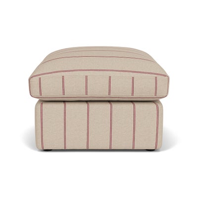 Foot Stool - Raspberry - Compton Stripe