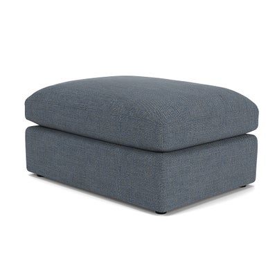 Foot Stool - Indigo - Rustic Weave