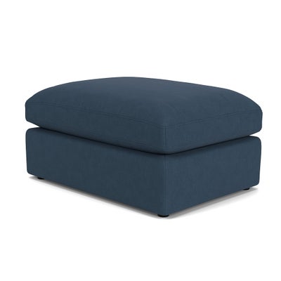 Foot Stool - Indigo - House Linen Mix