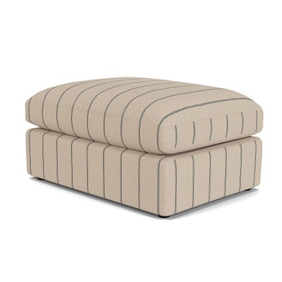 Foot Stool - Charcoal - Compton Stripe