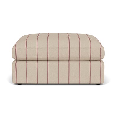 Foot Stool - Raspberry - Compton Stripe