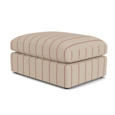 Foot Stool - Raspberry - Compton Stripe