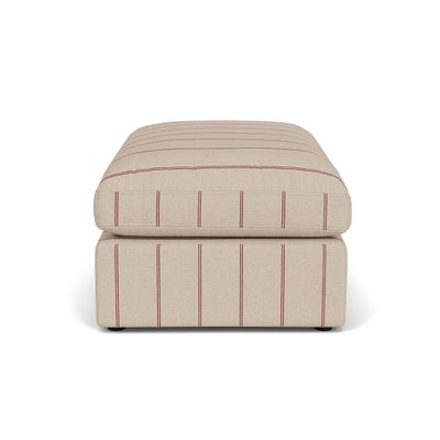 Foot Stool - Raspberry - Compton Stripe