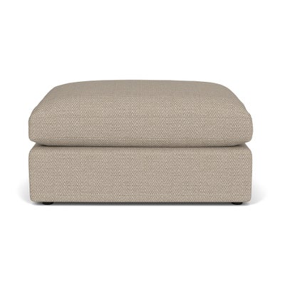 Foot Stool - Natural - Herringbone Weave