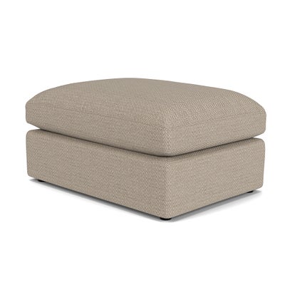 Foot Stool - Natural - Herringbone Weave