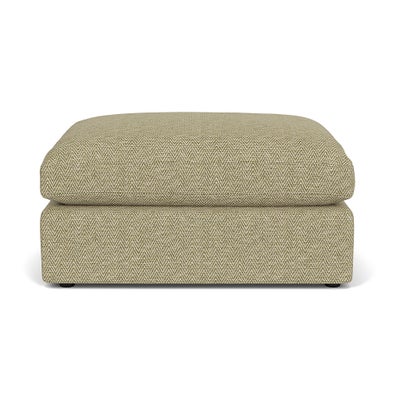 Foot Stool - Apple - Herringbone Weave