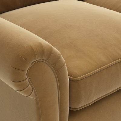 Chaise Large Left Hand - Mustard - Matt Velvet