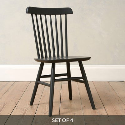 Set of 4 Dining Chairs - Charcoal