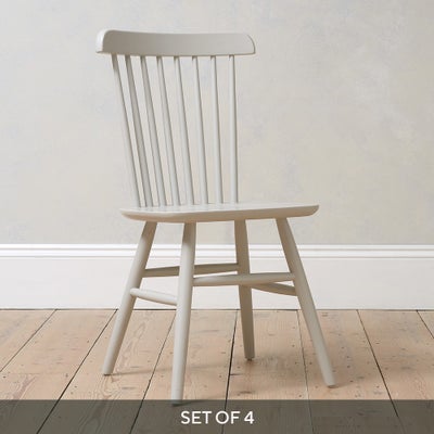 Set of 4 Dining Chairs - Dove Grey
