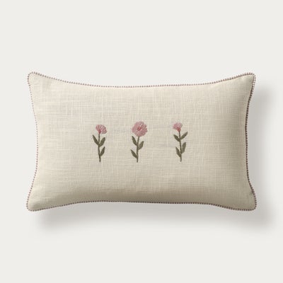 Pale Rose Stems Cushion