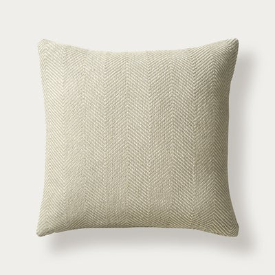 Herringbone Woven Cushion Soft Green