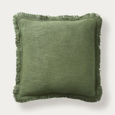 Kemble Fringed Cushion - Apple