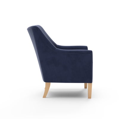 Armchair - Deep blue - Matt Velvet